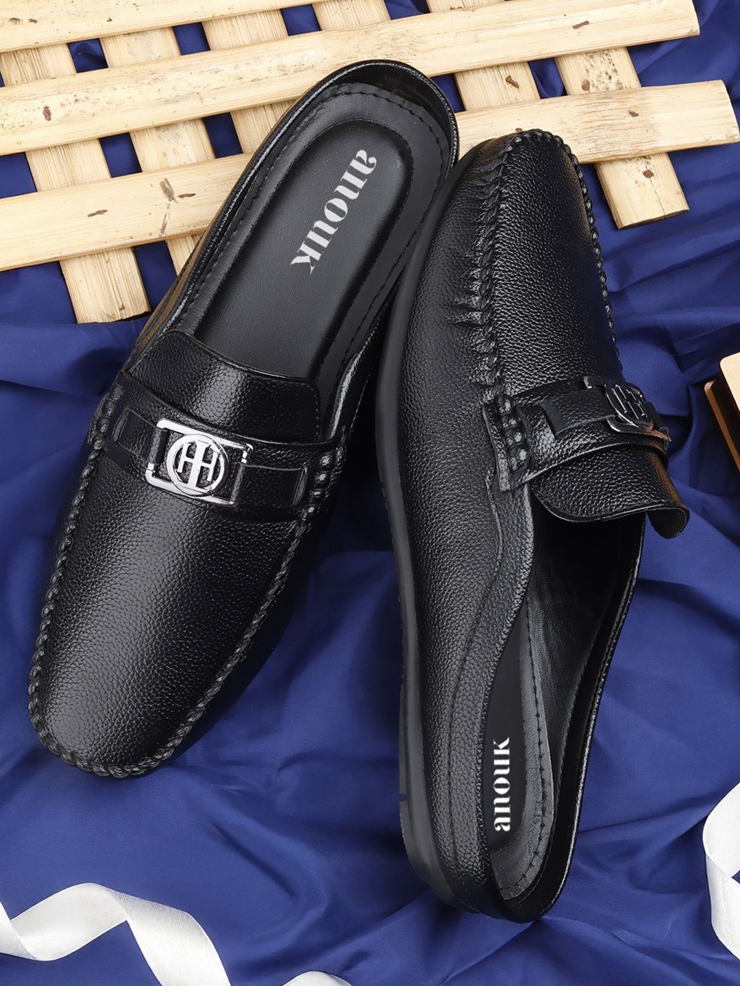 

Anouk Men PU Mules, Black