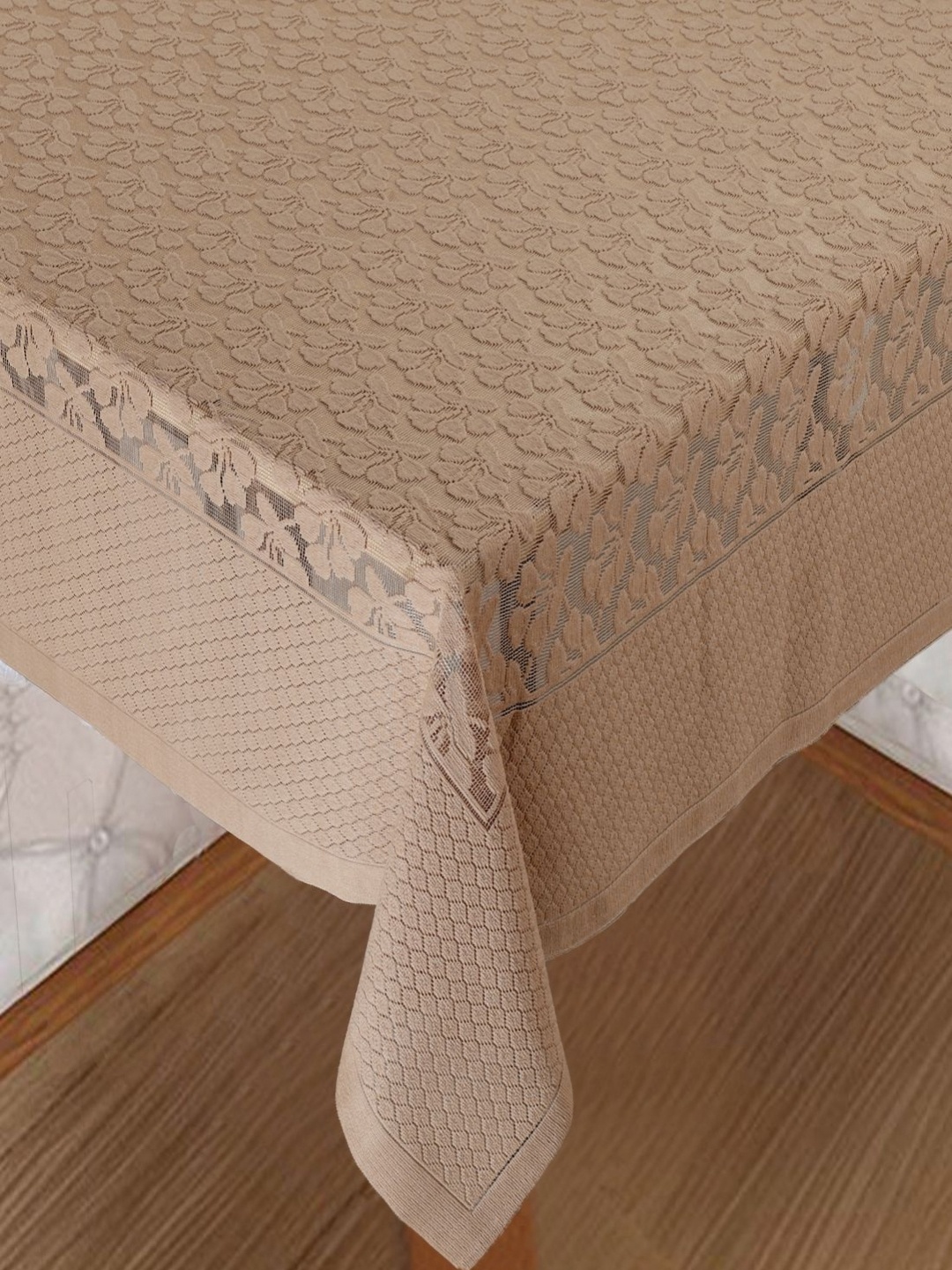 

Homerz Coffee Brown Waterproof Cotton 6-Seater Table Cover