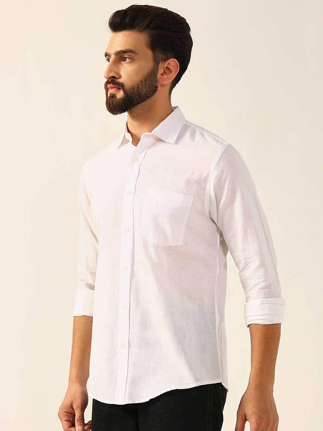 

ENSPYR Men Opaque Casual Shirt, White