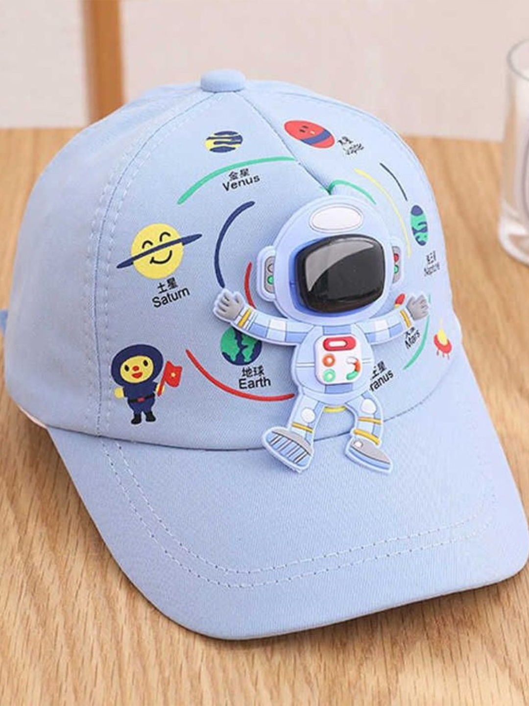 

Ziory Unisex Kids Printed Baseball Cap, Blue
