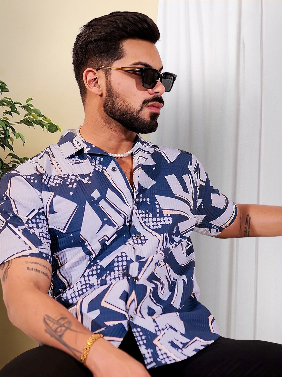 

Moda Rapido Men Original Opaque Printed Casual Shirt, Multi