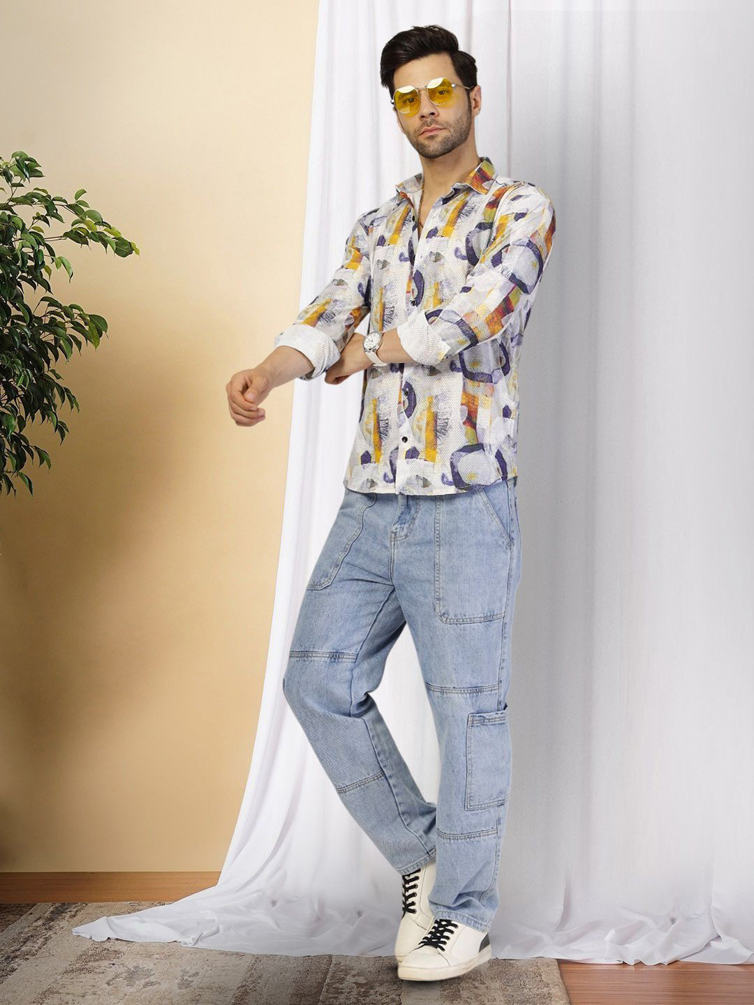 

Moda Rapido Men Original Opaque Printed Casual Shirt, Multi
