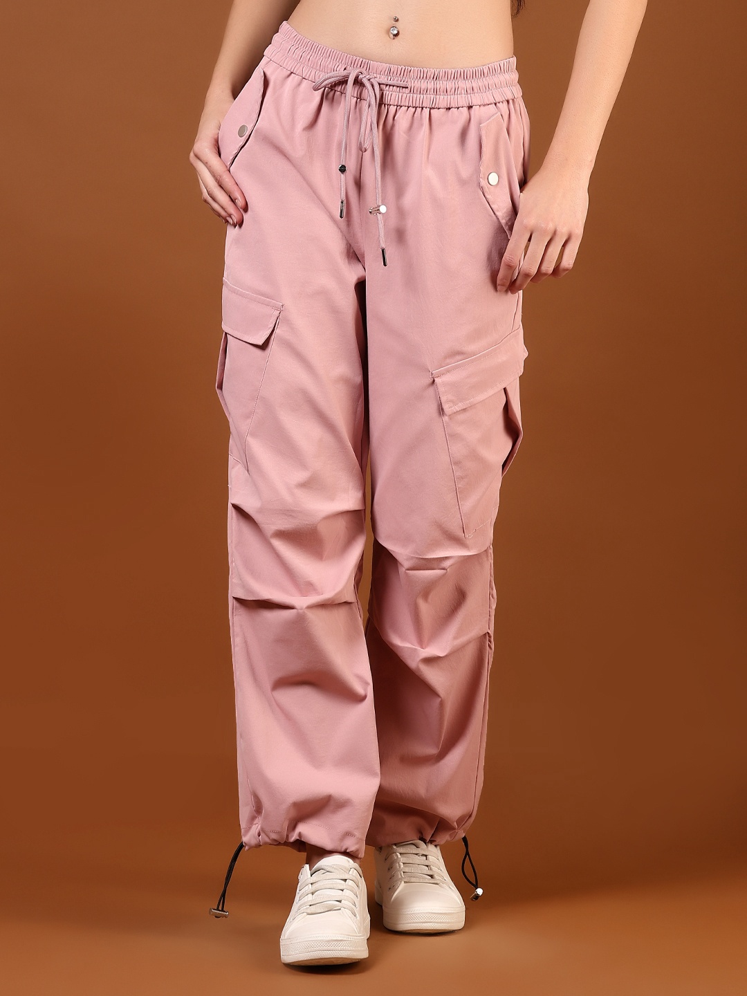 

V-Mart Women Cargos Trousers, Pink