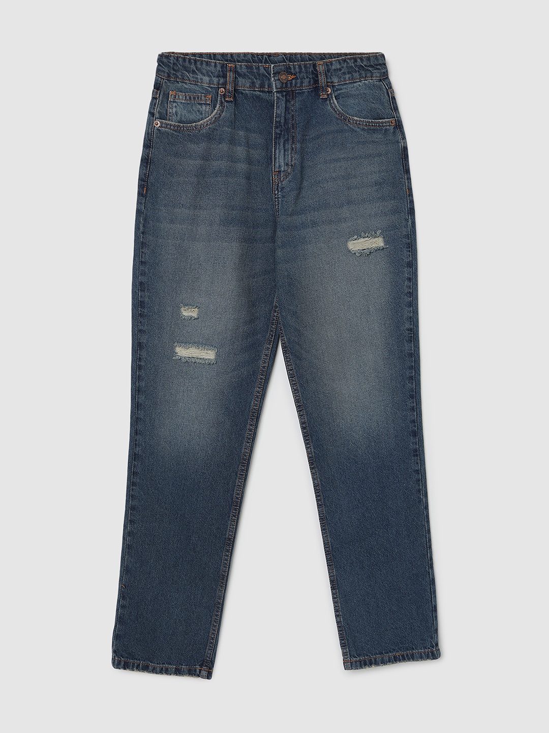 

max Boys Low Distress Light Fade Jeans, Blue