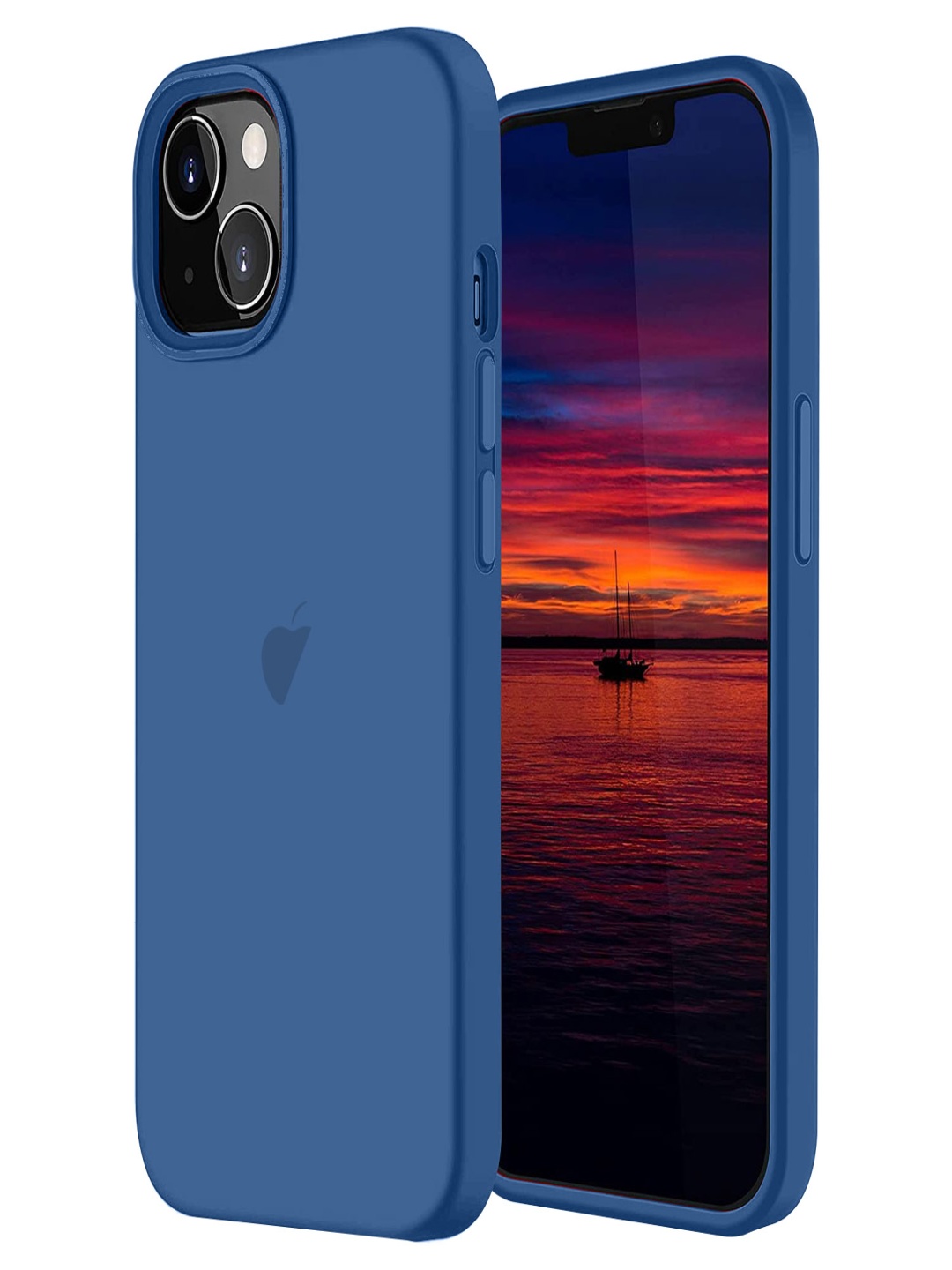 

LIRAMARK Solid Printed iPhone 13 Mini Back Case Mobile Accessories, Blue