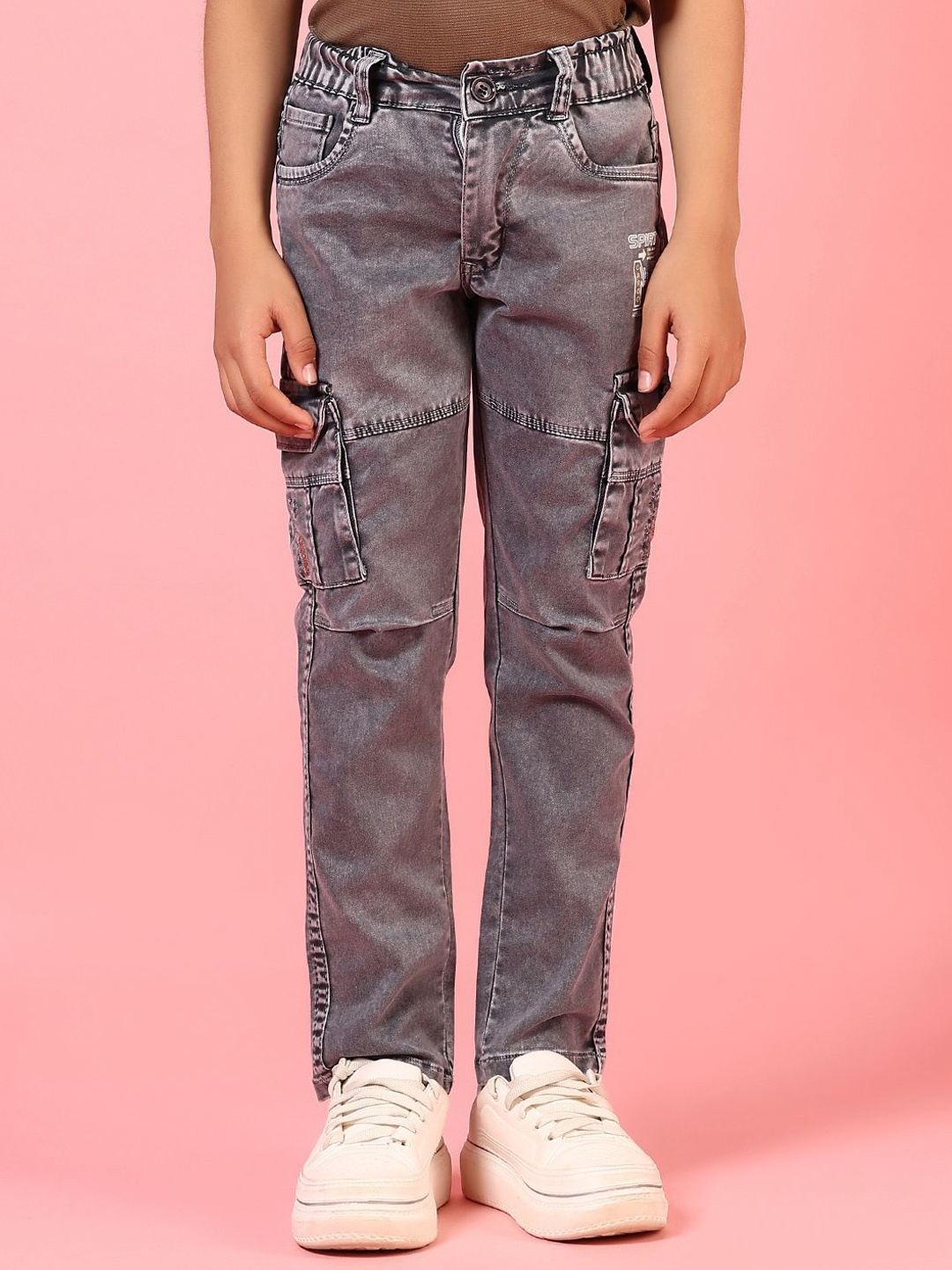 

V-Mart Boys Light Fade Jeans, Grey