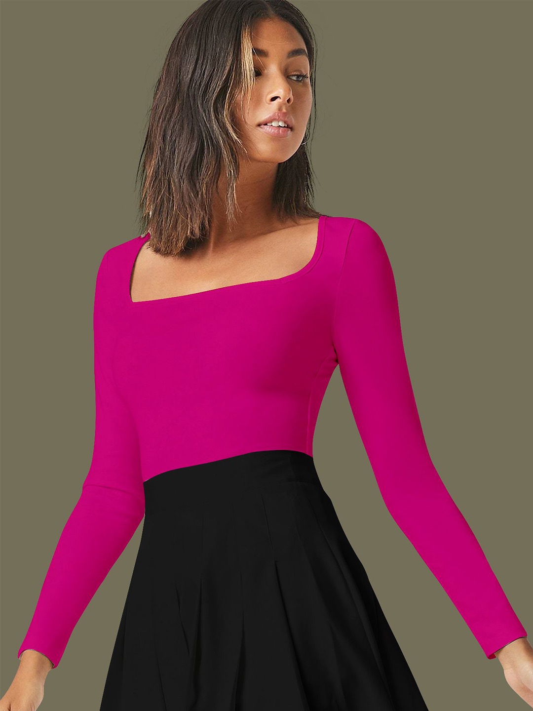 

Dream Beauty Fashion Women Fitted Crop Top, Pink