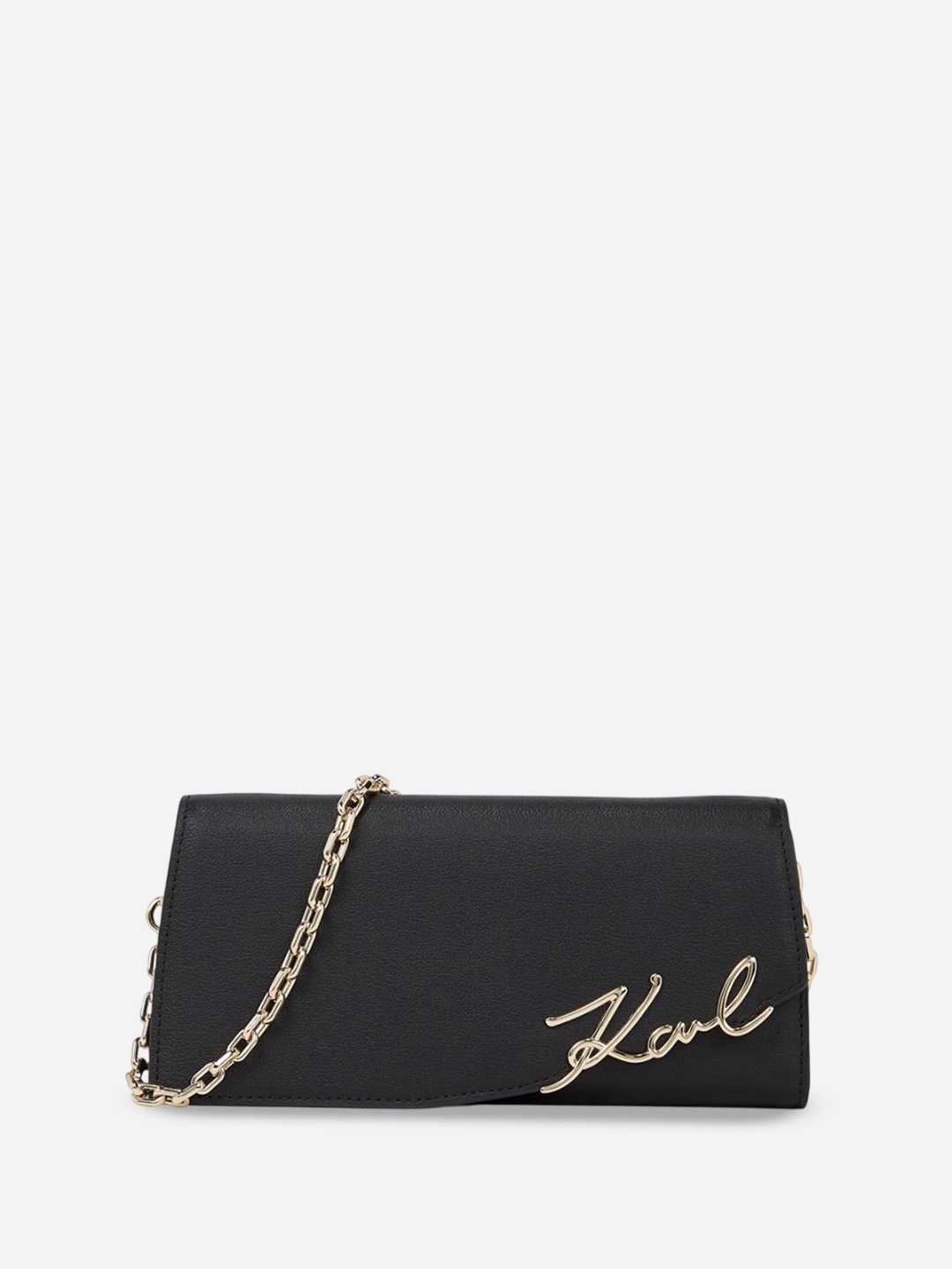 

Karl Lagerfeld Textured Leather Swagger Sling Bag, Black