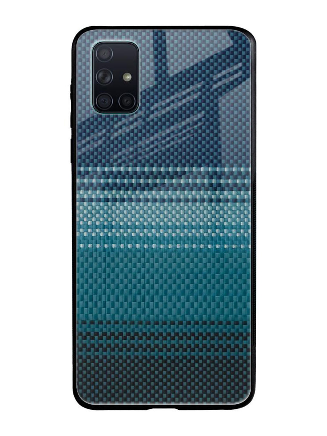 

QRIOH Geometric Printed Samsung Galaxy A51 Back Case Mobile Accessories, Blue