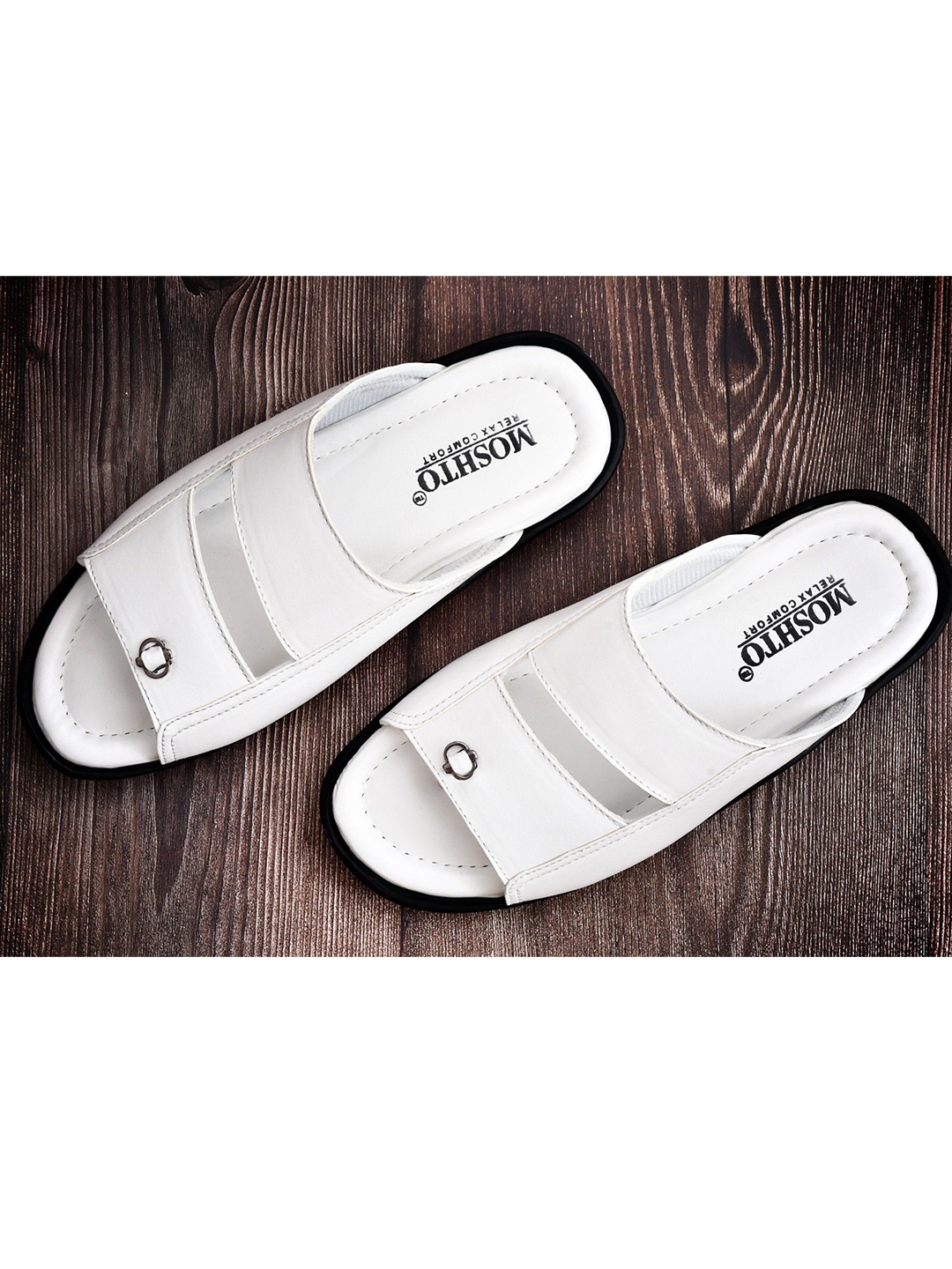

MOSHTO Men Comfort Sandals, White