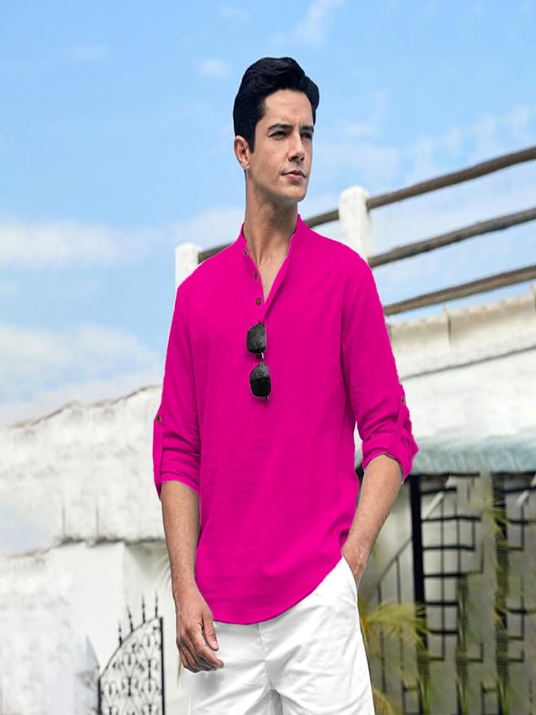 

EdinWolf Men Kurta, Pink