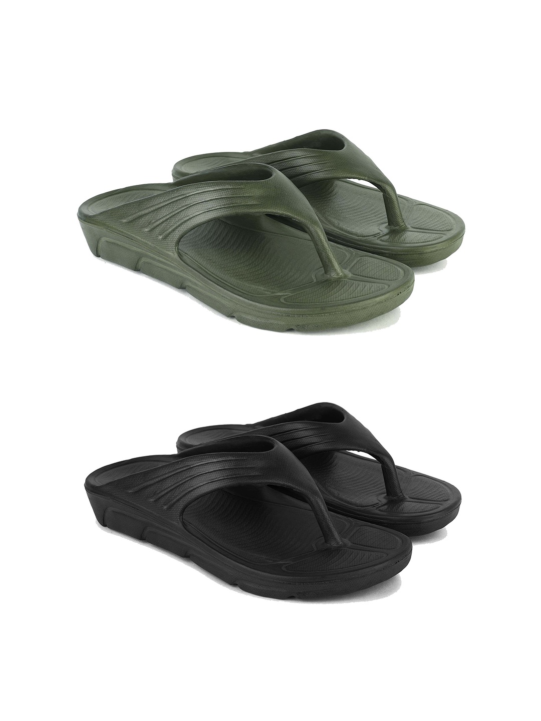 

PENNEN Men Thong Flip-Flops, Black