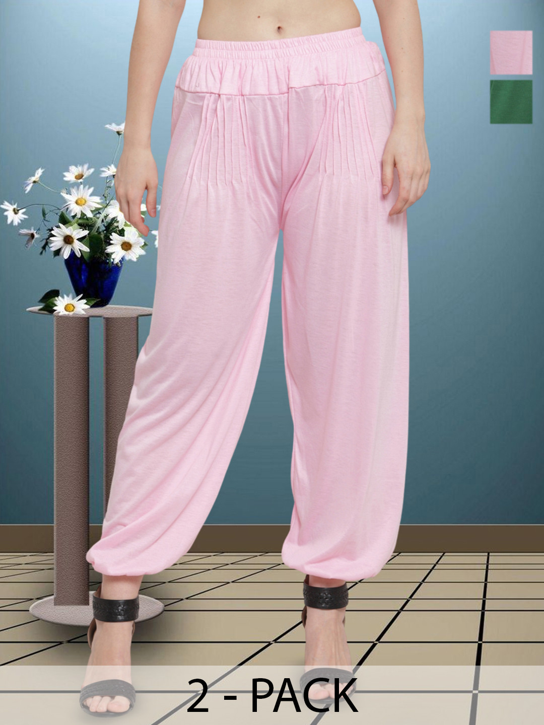 

Women Viscose lycra Harem Paint, Pink