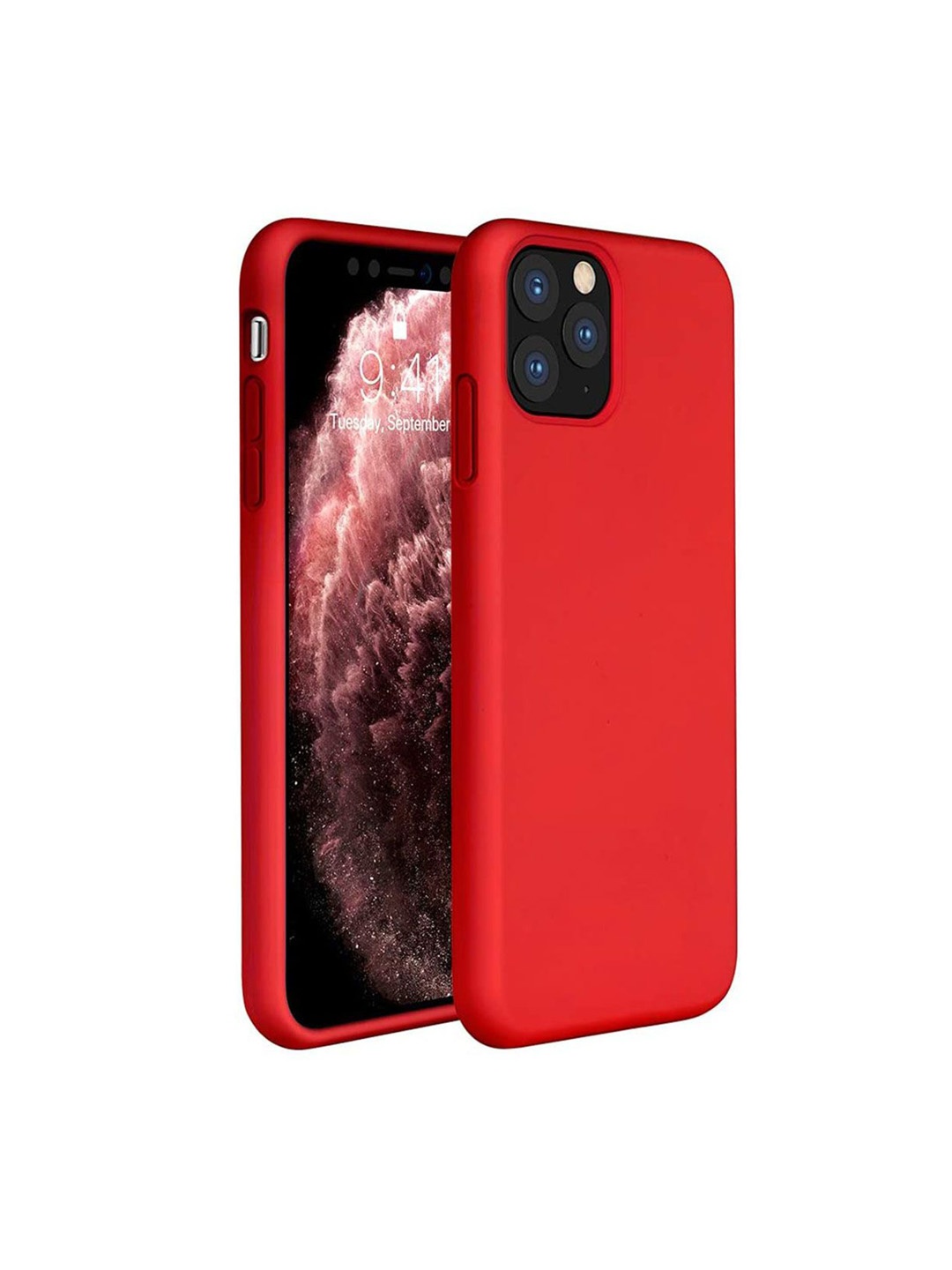 

LIRAMARK Solid Printed iPhone 11 Pro Max Back Case Mobile Accessories, Red