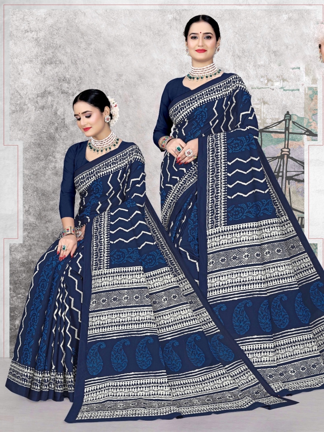 

pasapalli Pure Cotton Sambalpuri Saree, Blue