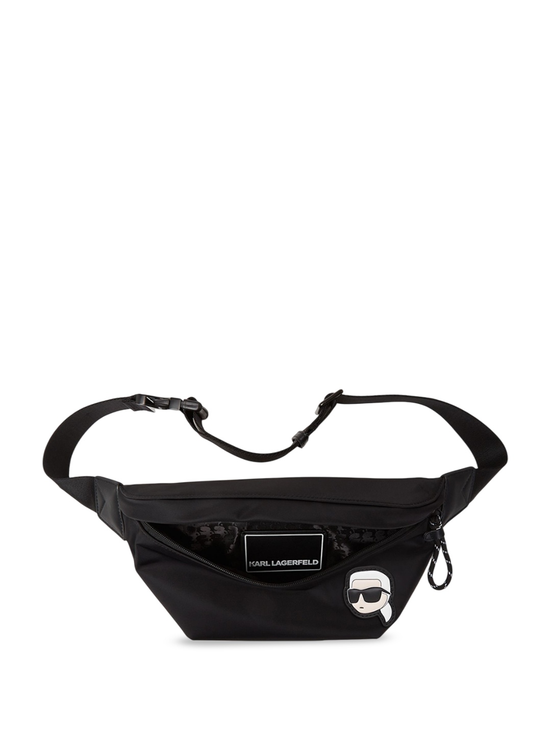 

Karl Lagerfeld PU Structured Sling Bag with Tasselled, Black