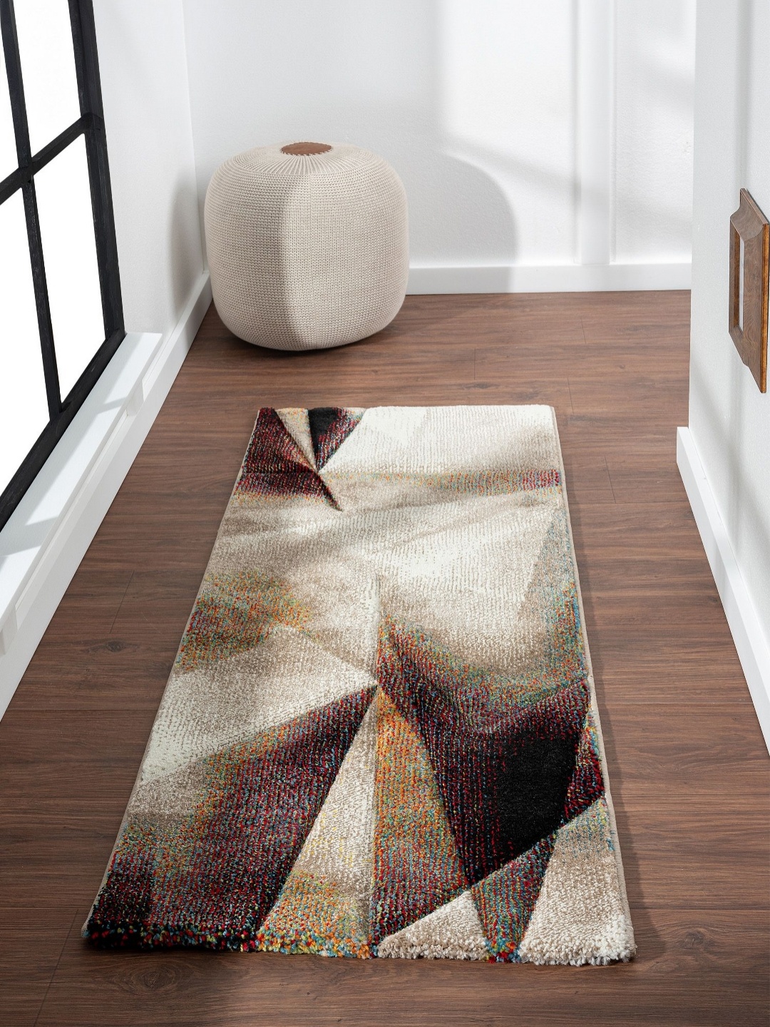 

OBSESSIONS Brown & Beige Abstract Printed FloorRunners