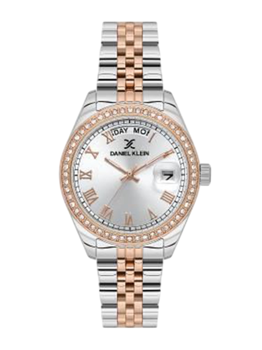 

Daniel Klein Women Embellished Dial & Stainless Steel Bracelet Style Straps Analogue Watch DK.1.13867-6, Multi