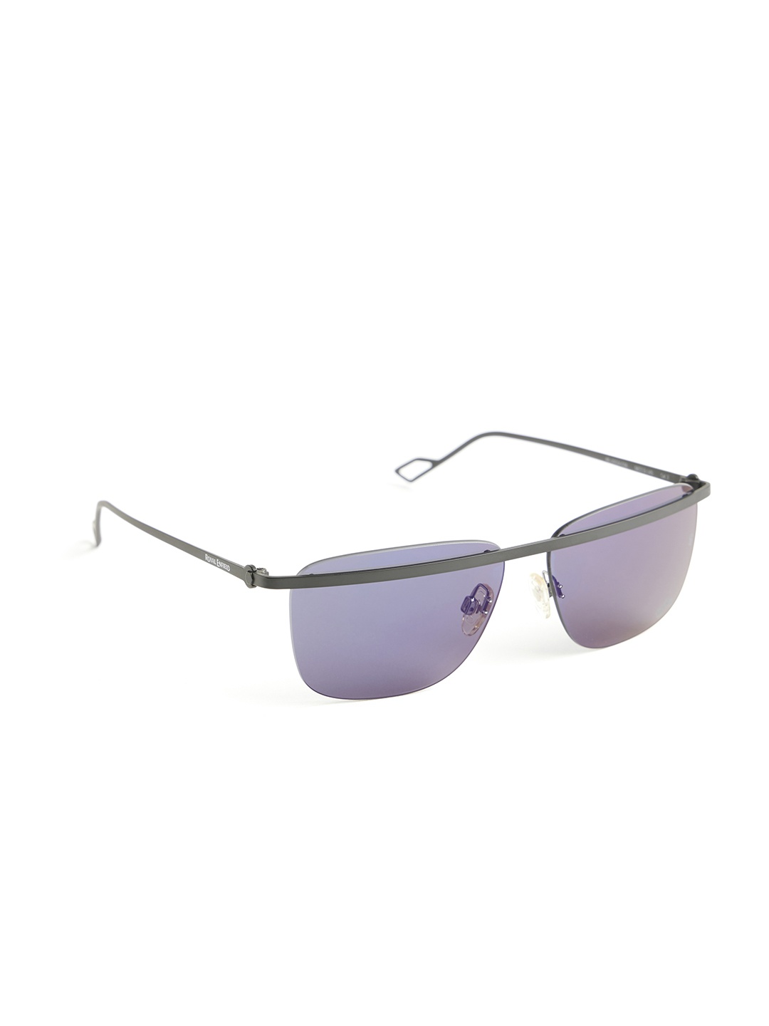 

Royal Enfield Men Rectangle Sunglasses with UV Protected Lens, Grey