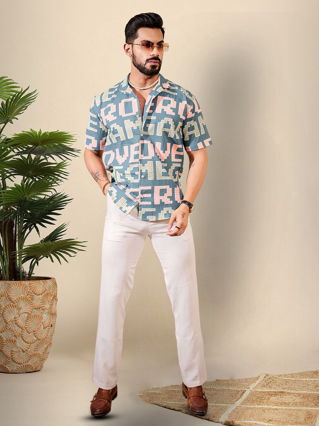 

Moda Rapido Men Original Opaque Printed Casual Shirt, Multi