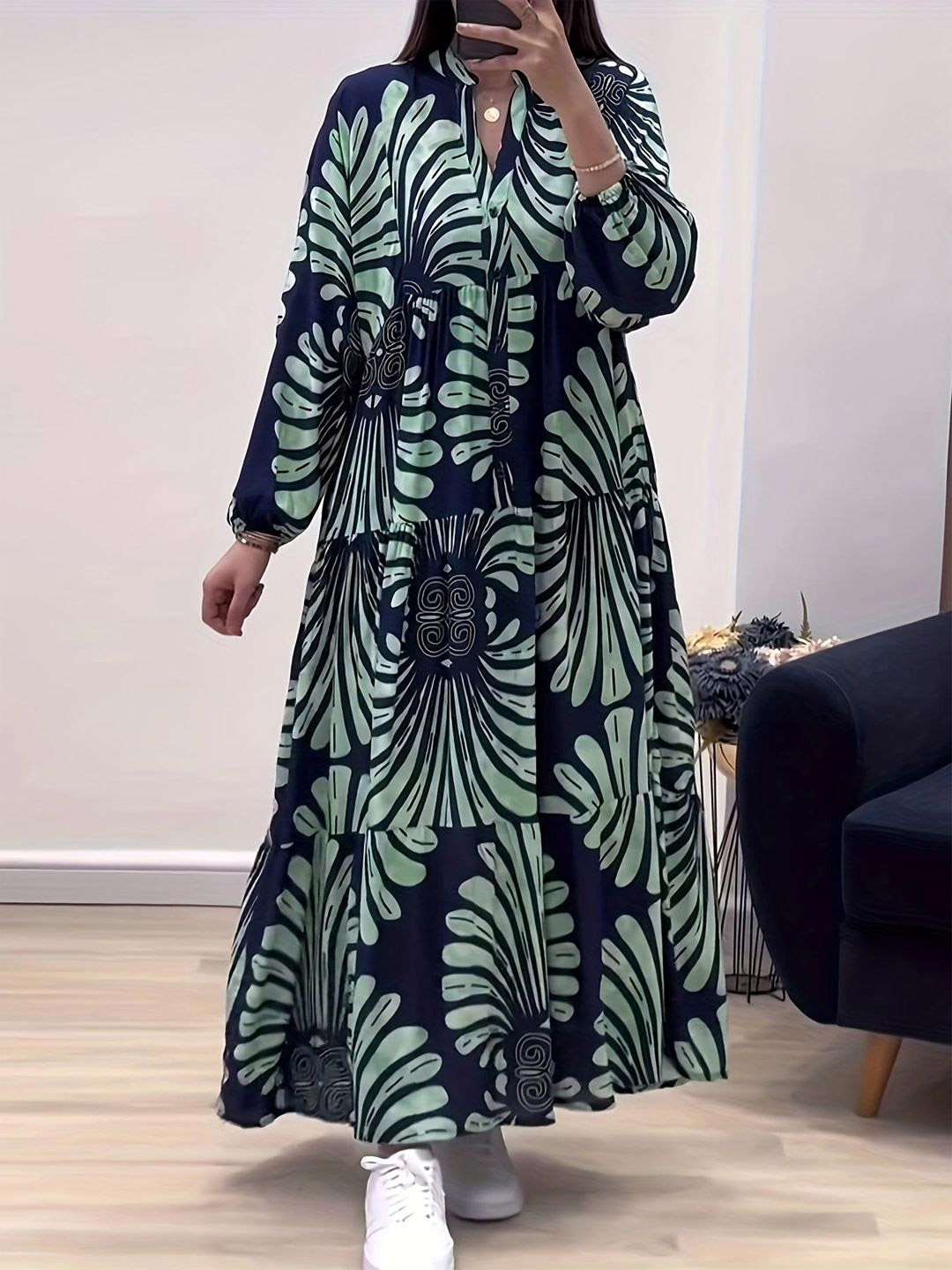 

all about you Floral Print Maxi Midi Dress, Green