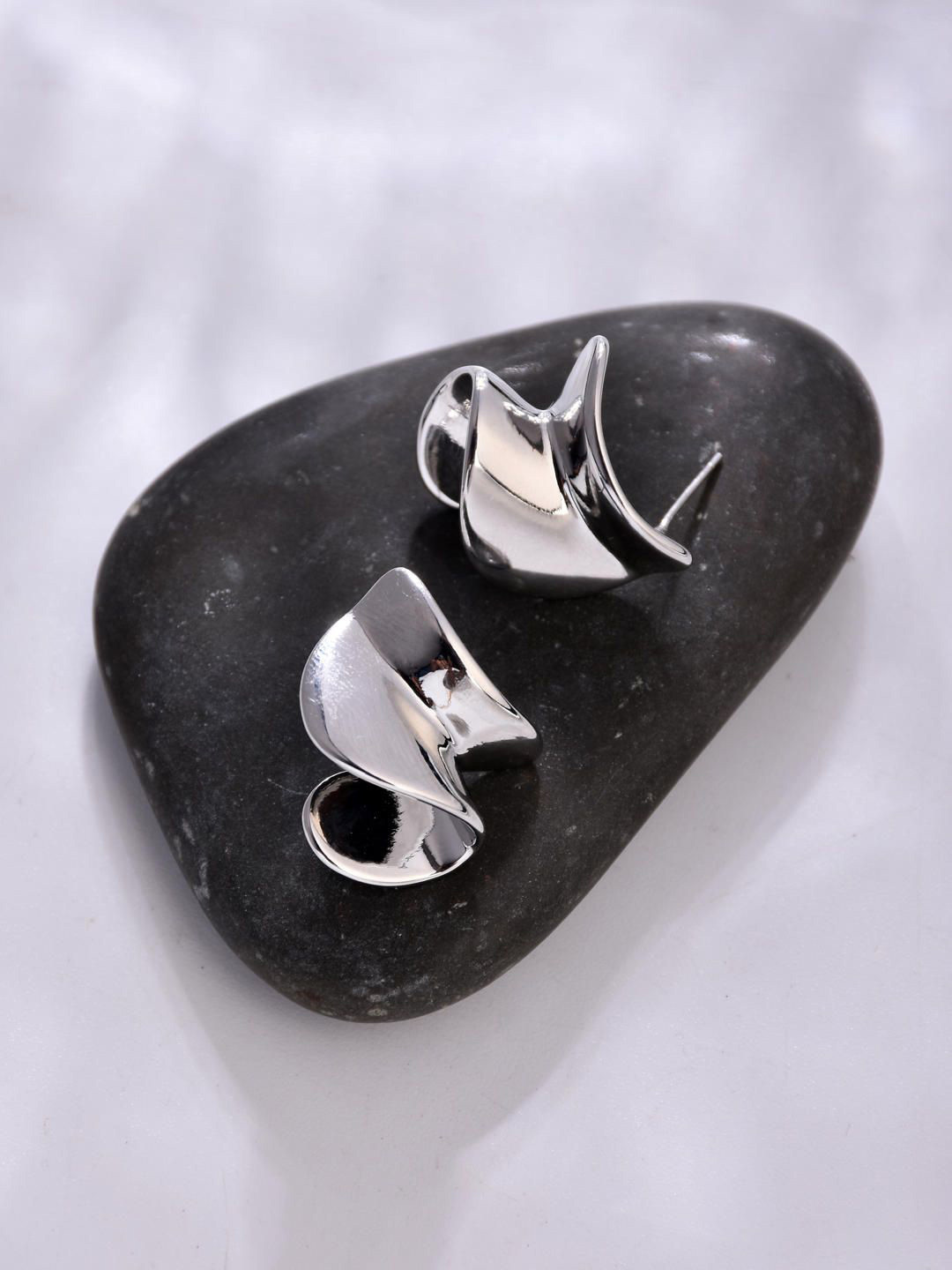 

Reenisaa Spherical Studs Earrings, Silver