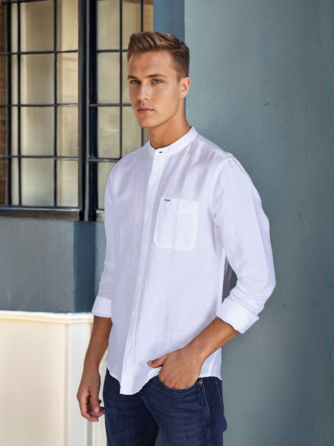 

Wrangler Men Opaque Casual Shirt, White