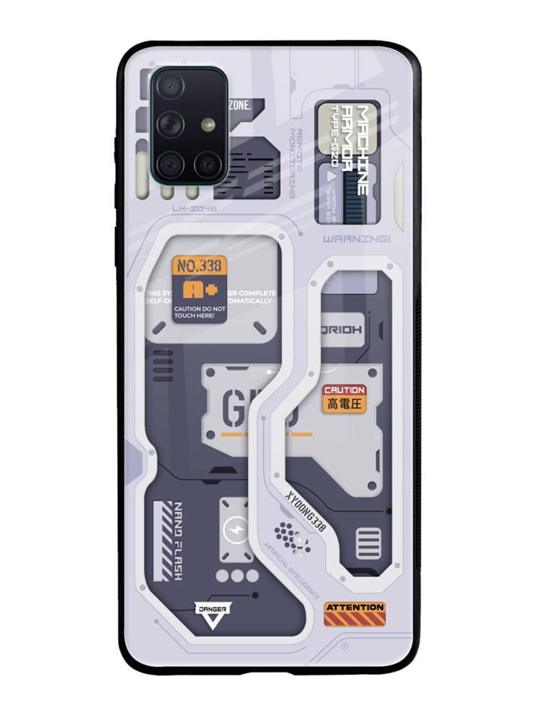 

QRIOH Geometric Printed Samsung Galaxy A51 Back Case Mobile Accessories, Grey
