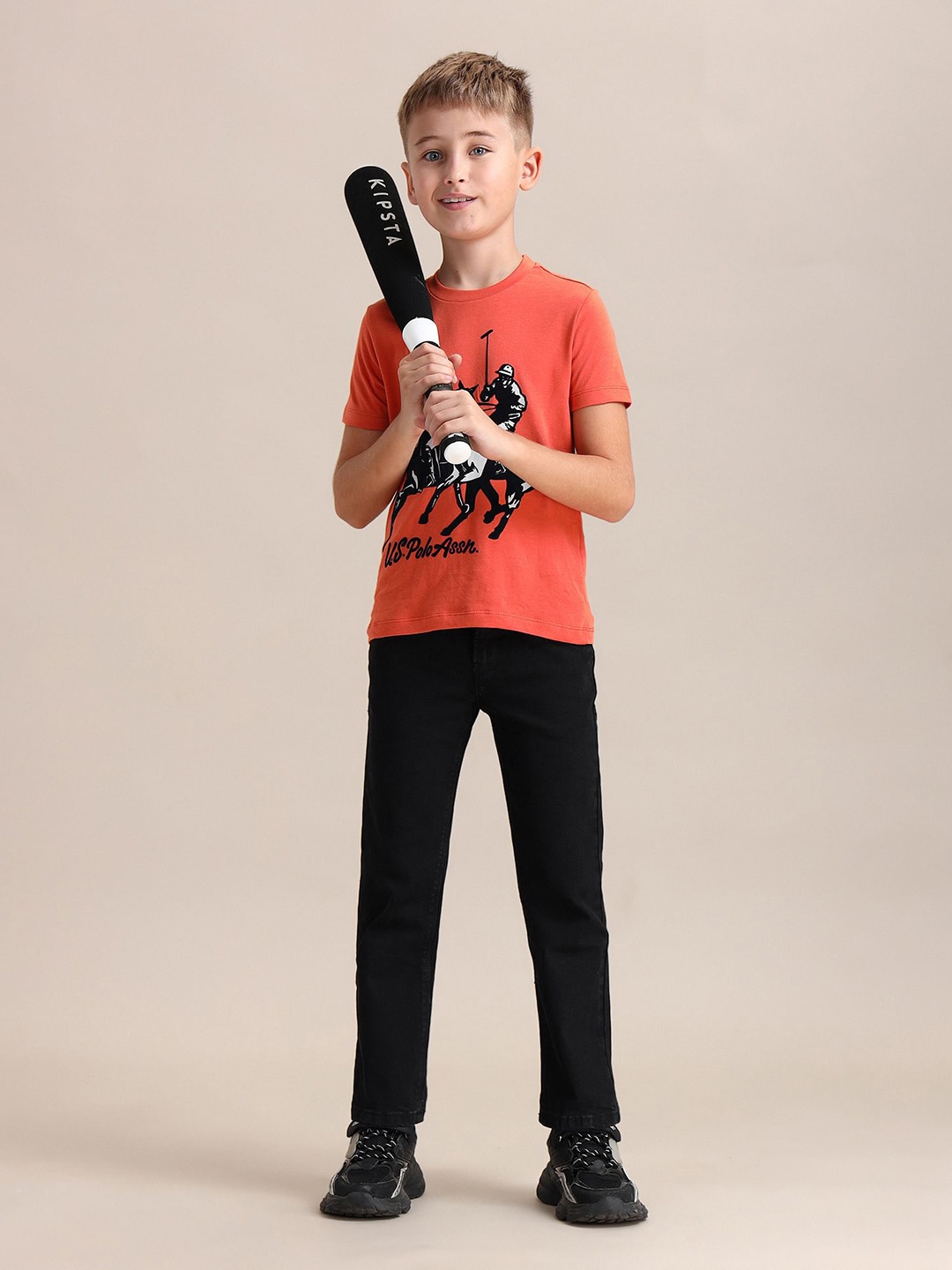 

U.S. Polo Assn. Kids Boys Relaxed Fit Stretchable Jeans, Black