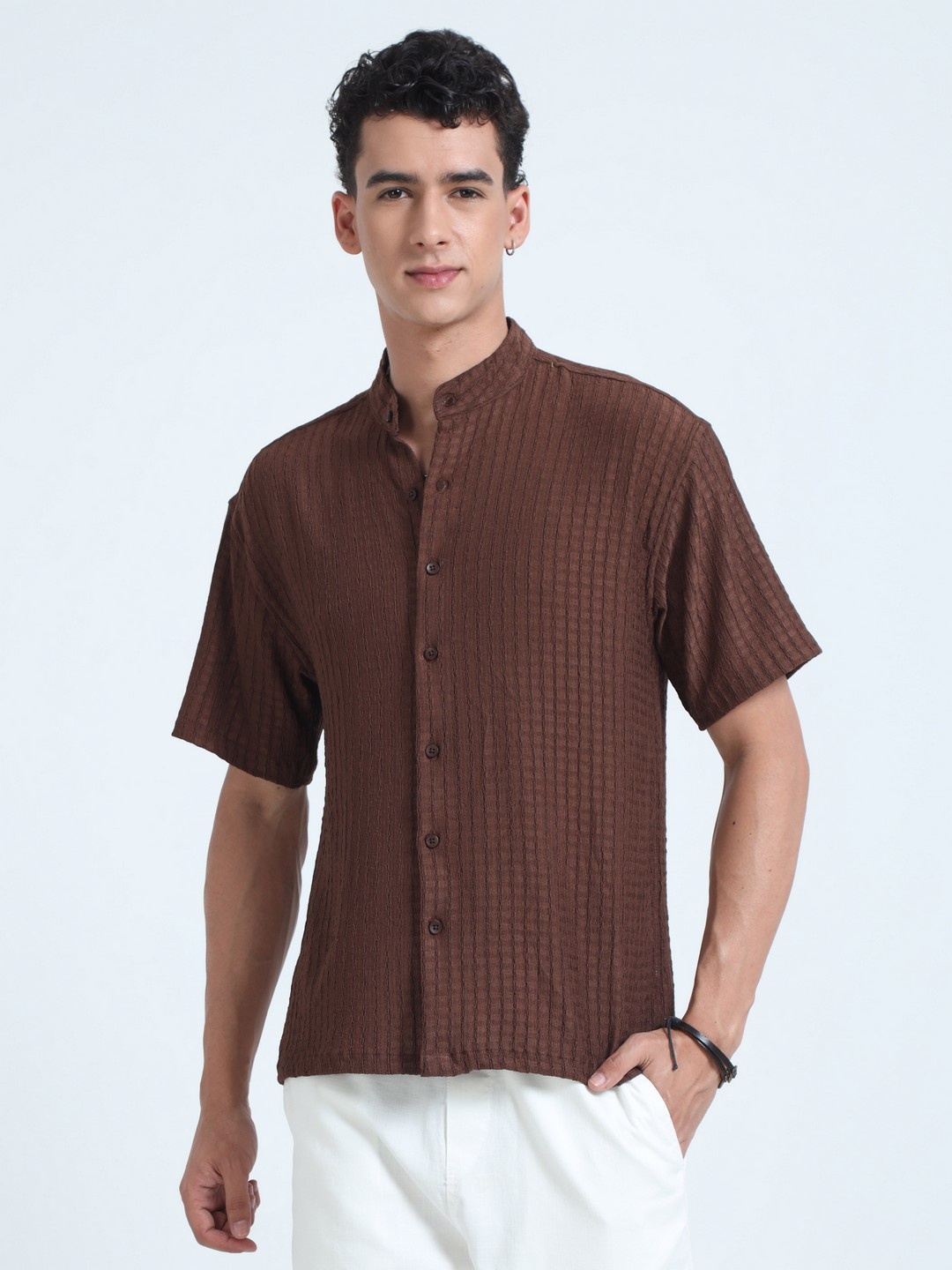 

THE BEETEL HOUSE Men Relaxed Opaque Casual Shirt, Brown