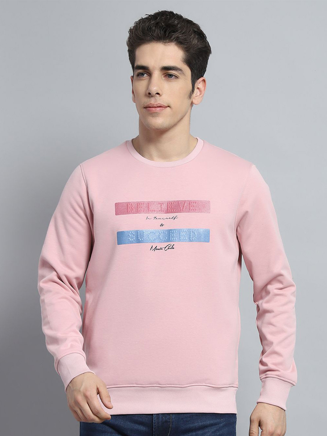 

Monte Carlo Men Printed Sweatshirt, Pink