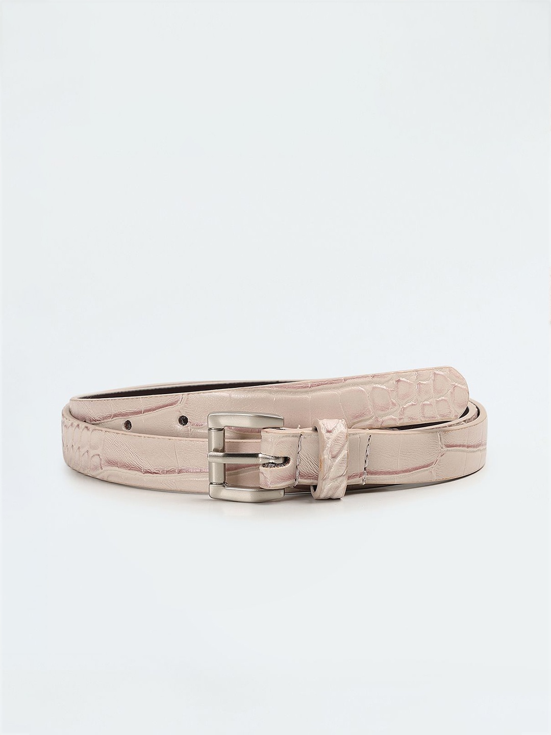 

max Women Textured PU Belt, Beige