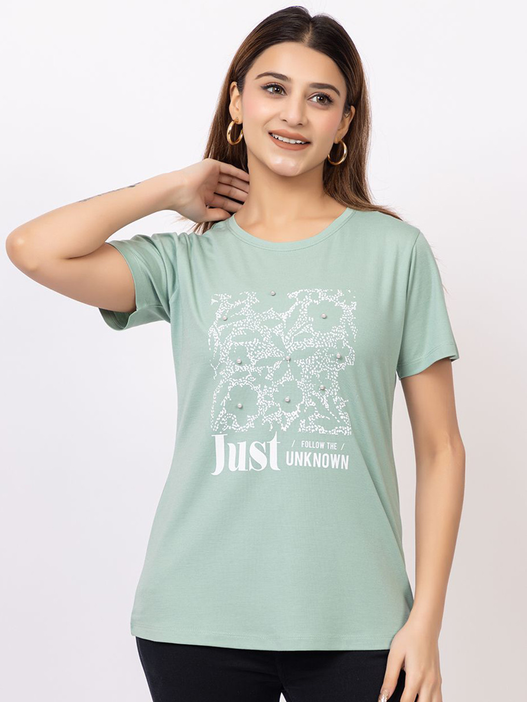 

Lory Print Cotton Top, Green