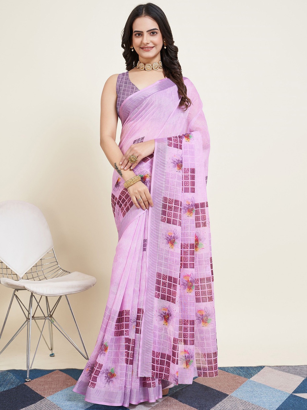 

Rangtulika Ethnics Saree, Pink