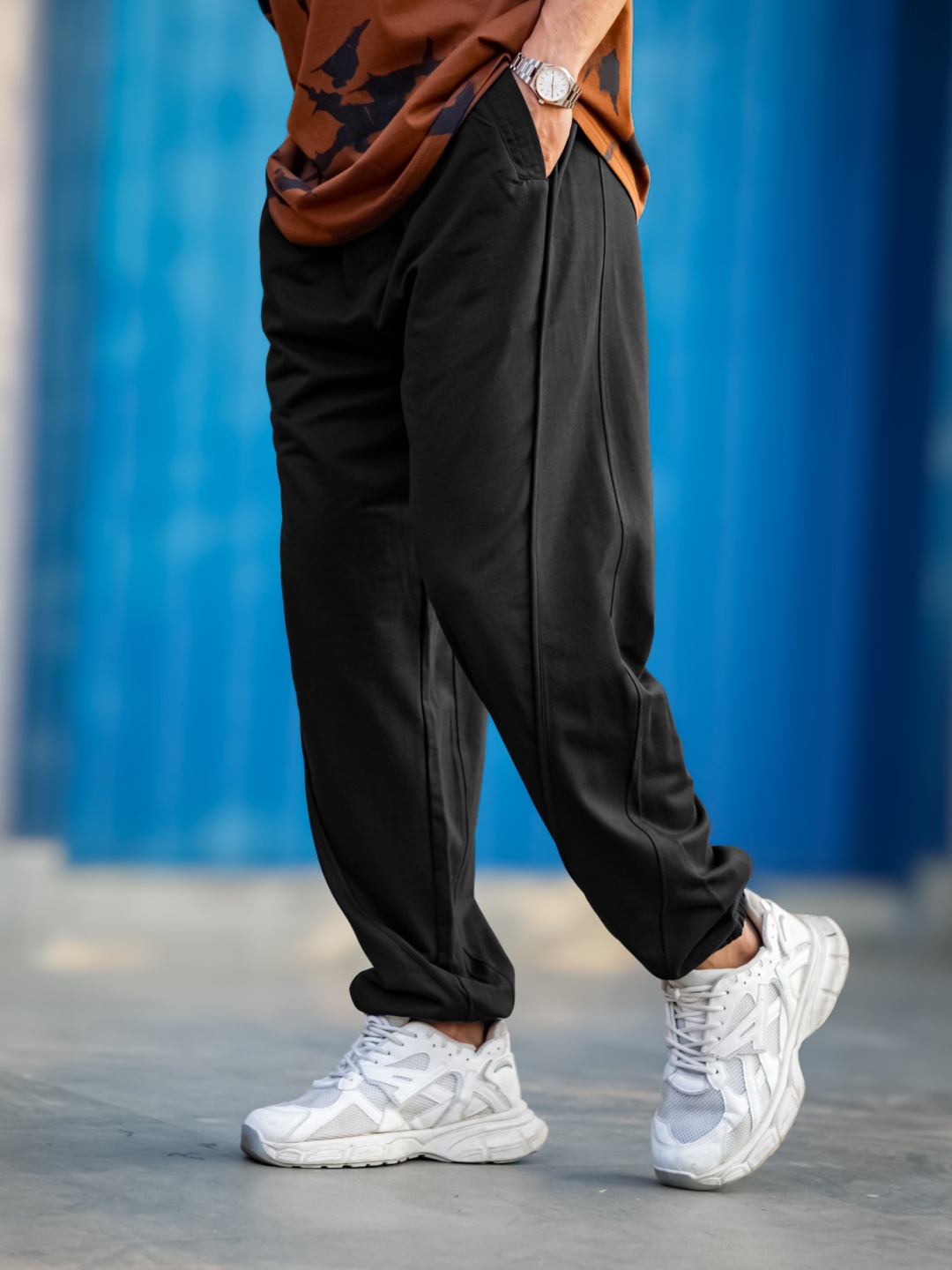 

Maniac Cotton Baggy Fit Trouser, Black