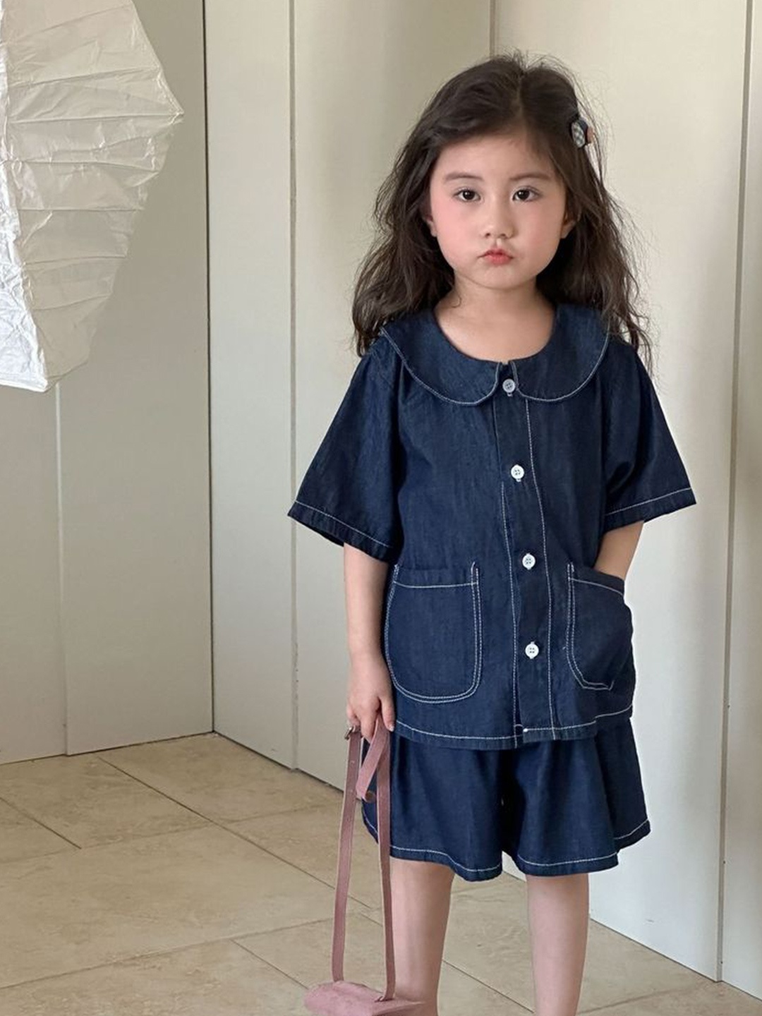 

LULU & SKY Girls T-shirt with Shorts, Blue