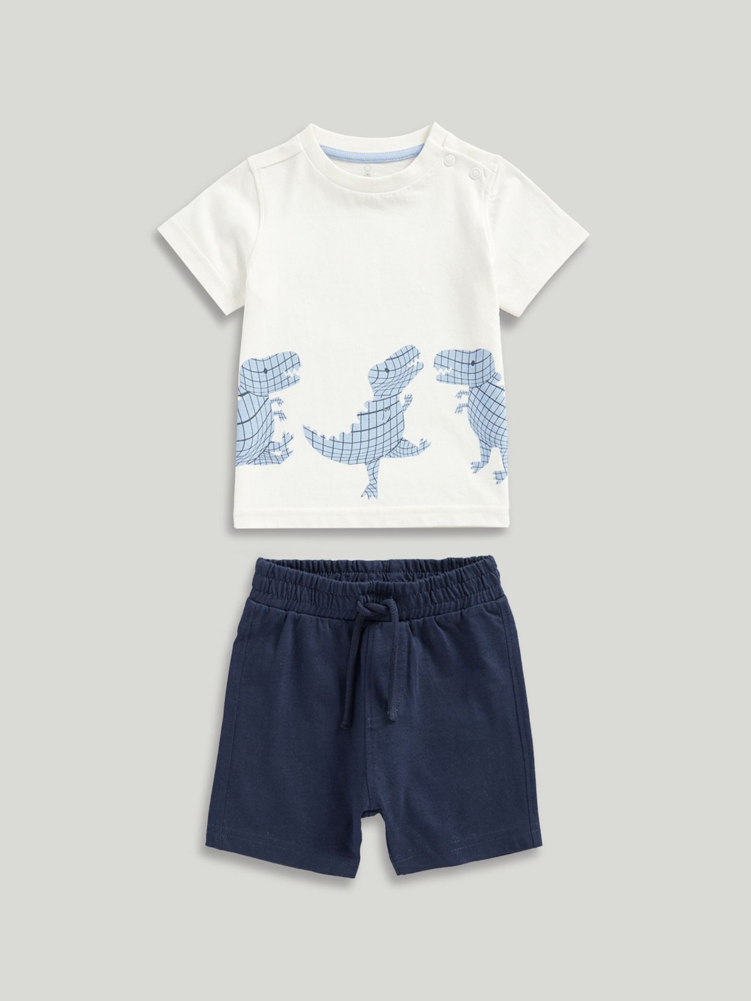 

mothercare Boys Printed T-shirt with Shorts, Blue