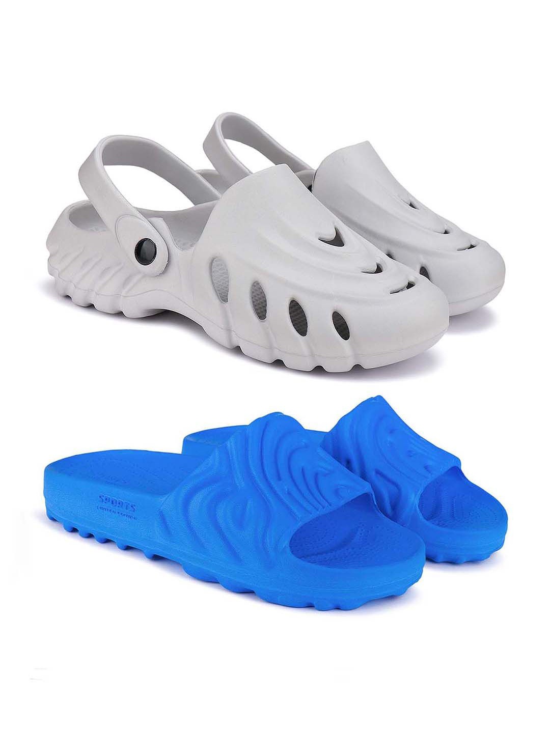 

BERSACHE Men Clogs, Blue