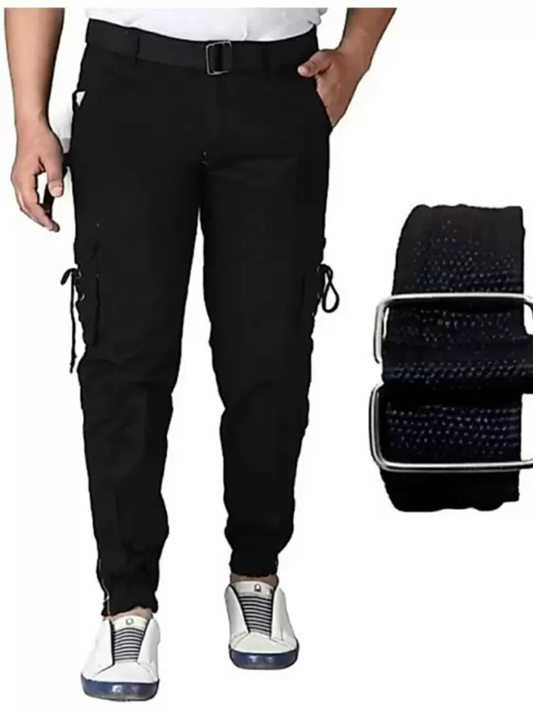 

LINARIA Men Classic Cargos Trousers, Black