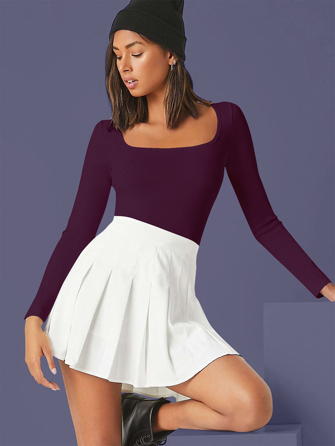 

Dream Beauty Fashion Women Fitted Top, Purple