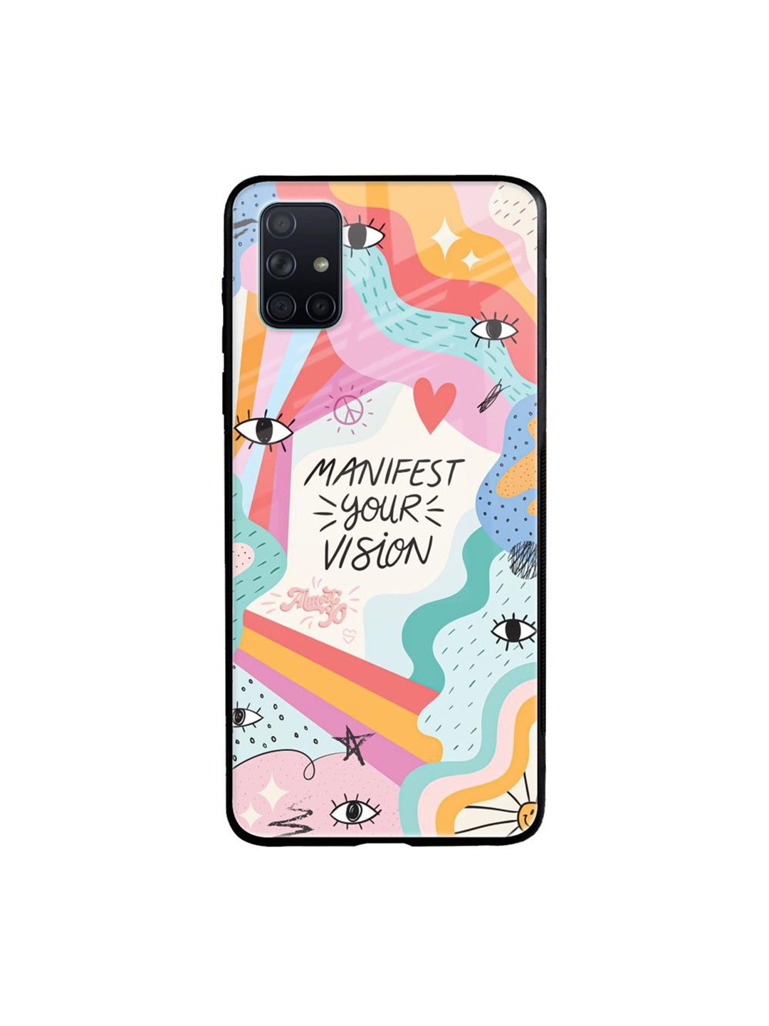 

QRIOH Typography Printed Samsung Galaxy A51 Back Case Mobile Accessories, White