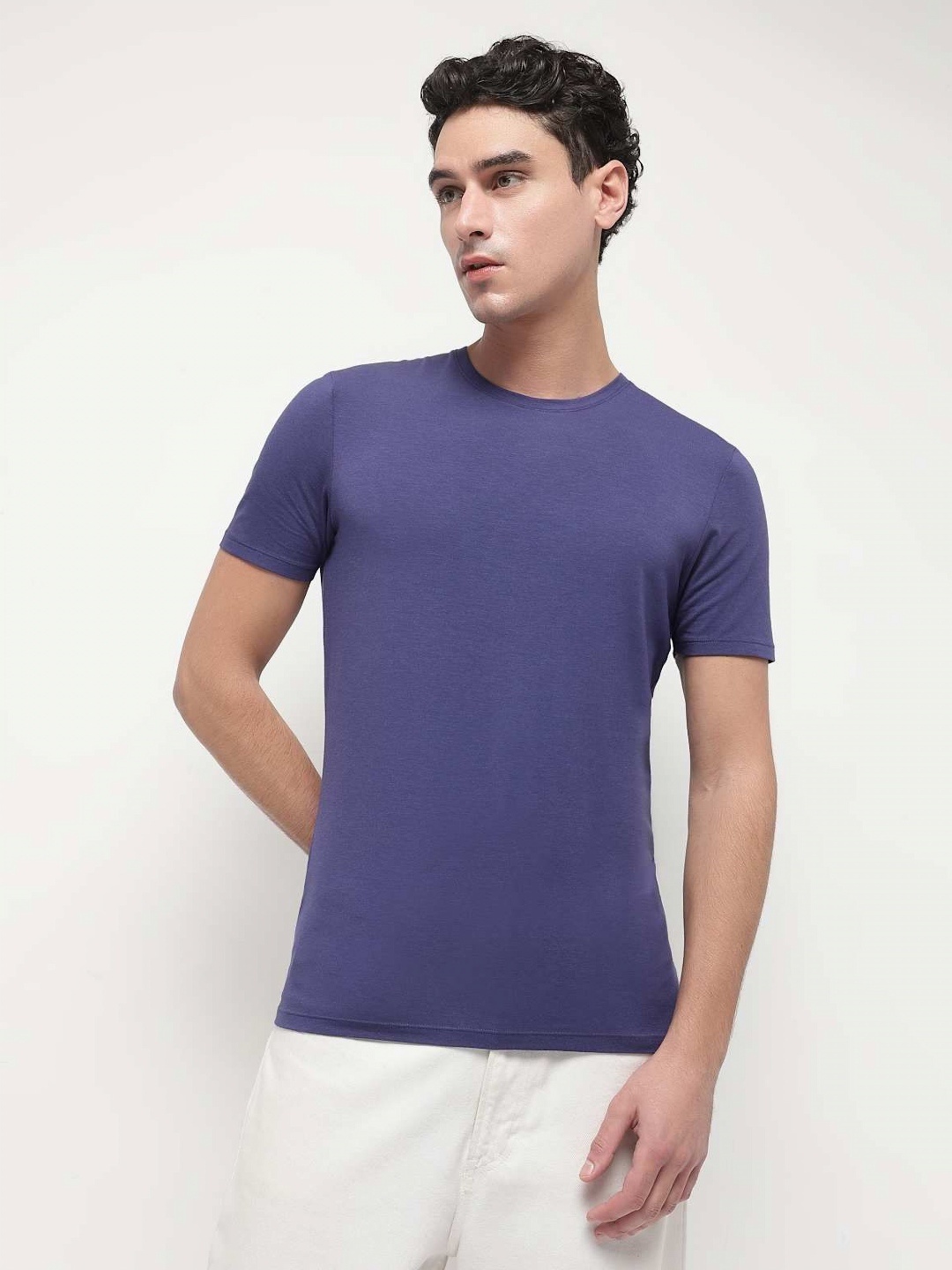 

Marks & Spencer Men Henley Neck Extended Sleeves Pockets T-shirt, Blue