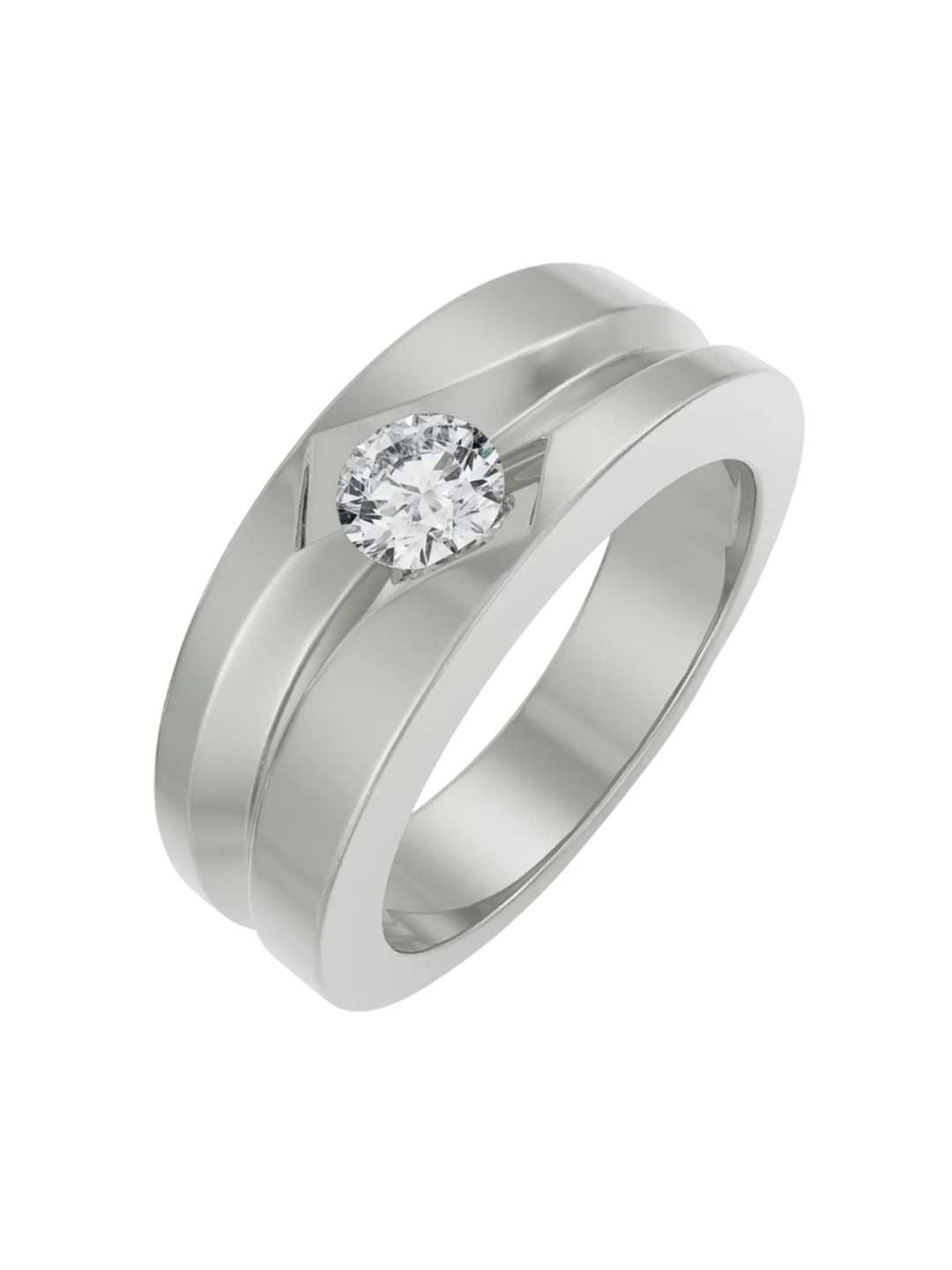 

Emori Noel Solitaire Ring for Men, Silver