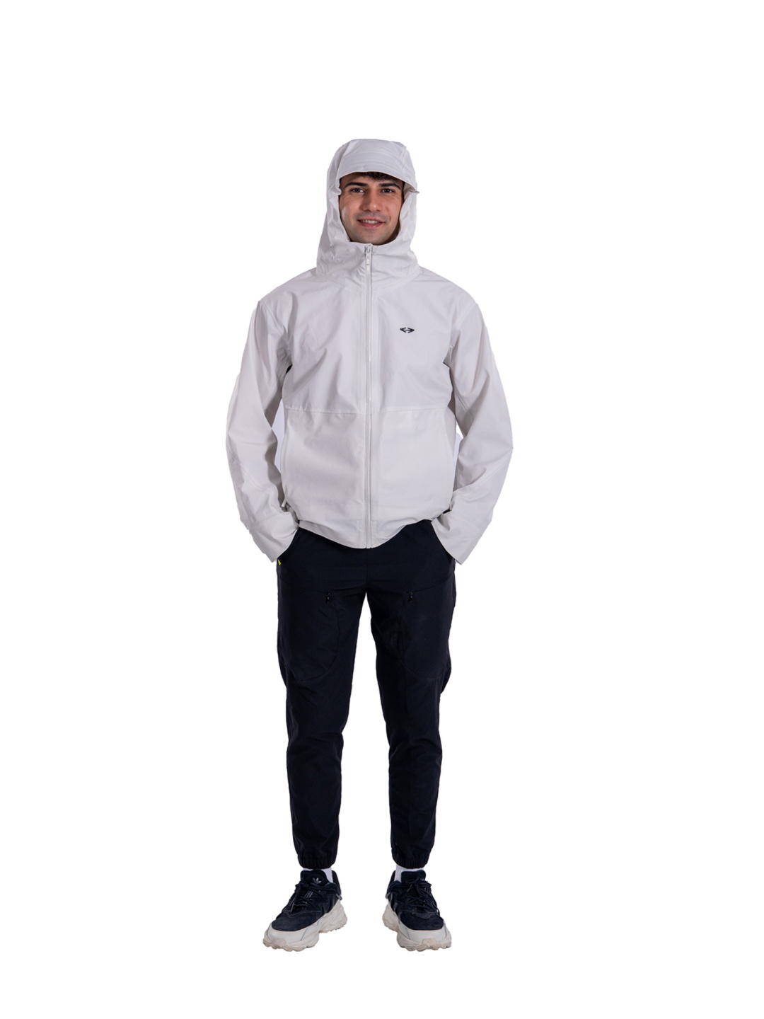 

STRCH Men Colourblocked Nylon Lightweight Crop Outdoor Bomber Jacket, White