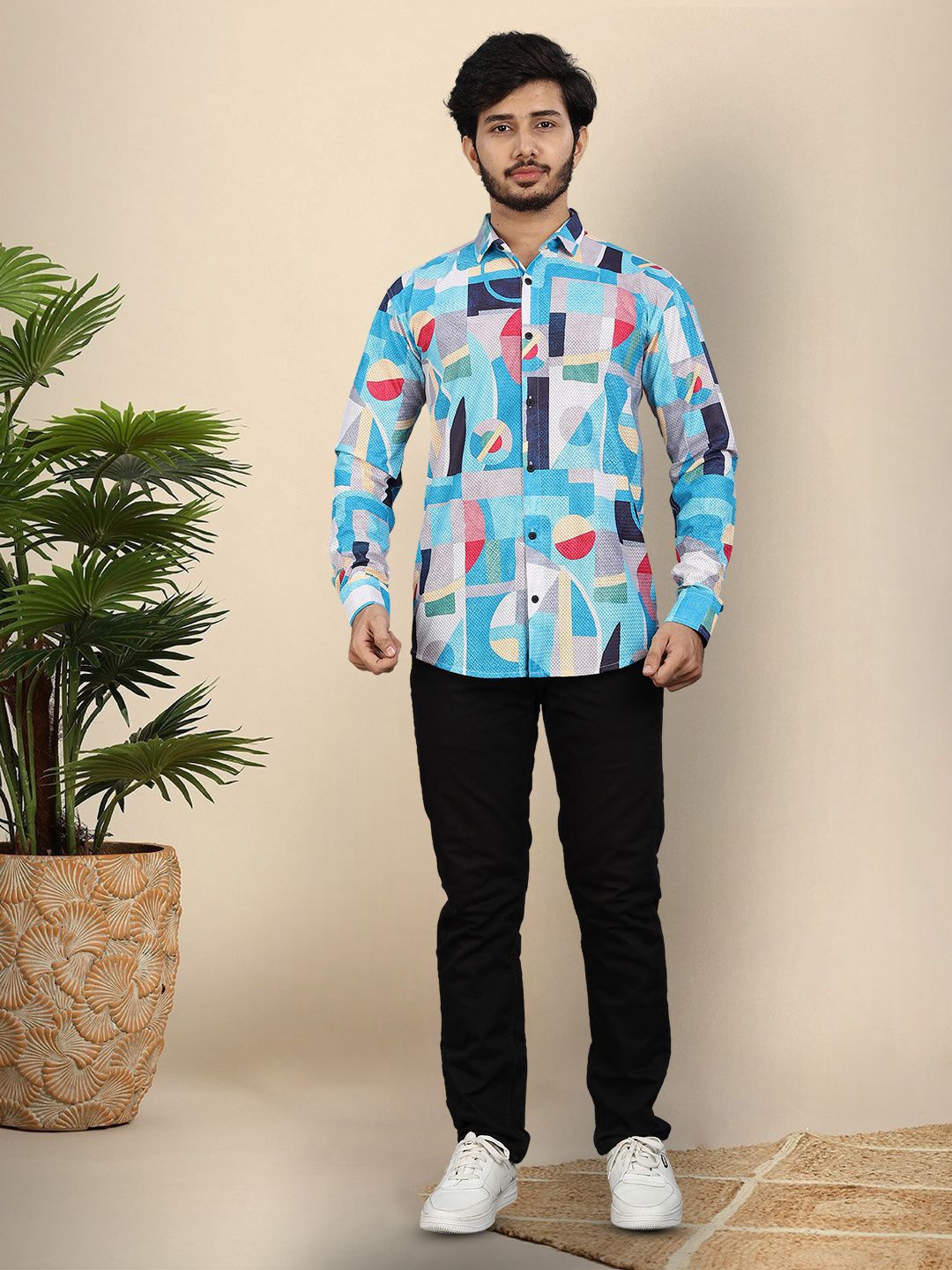 

Moda Rapido Men Original Opaque Printed Casual Shirt, Multi