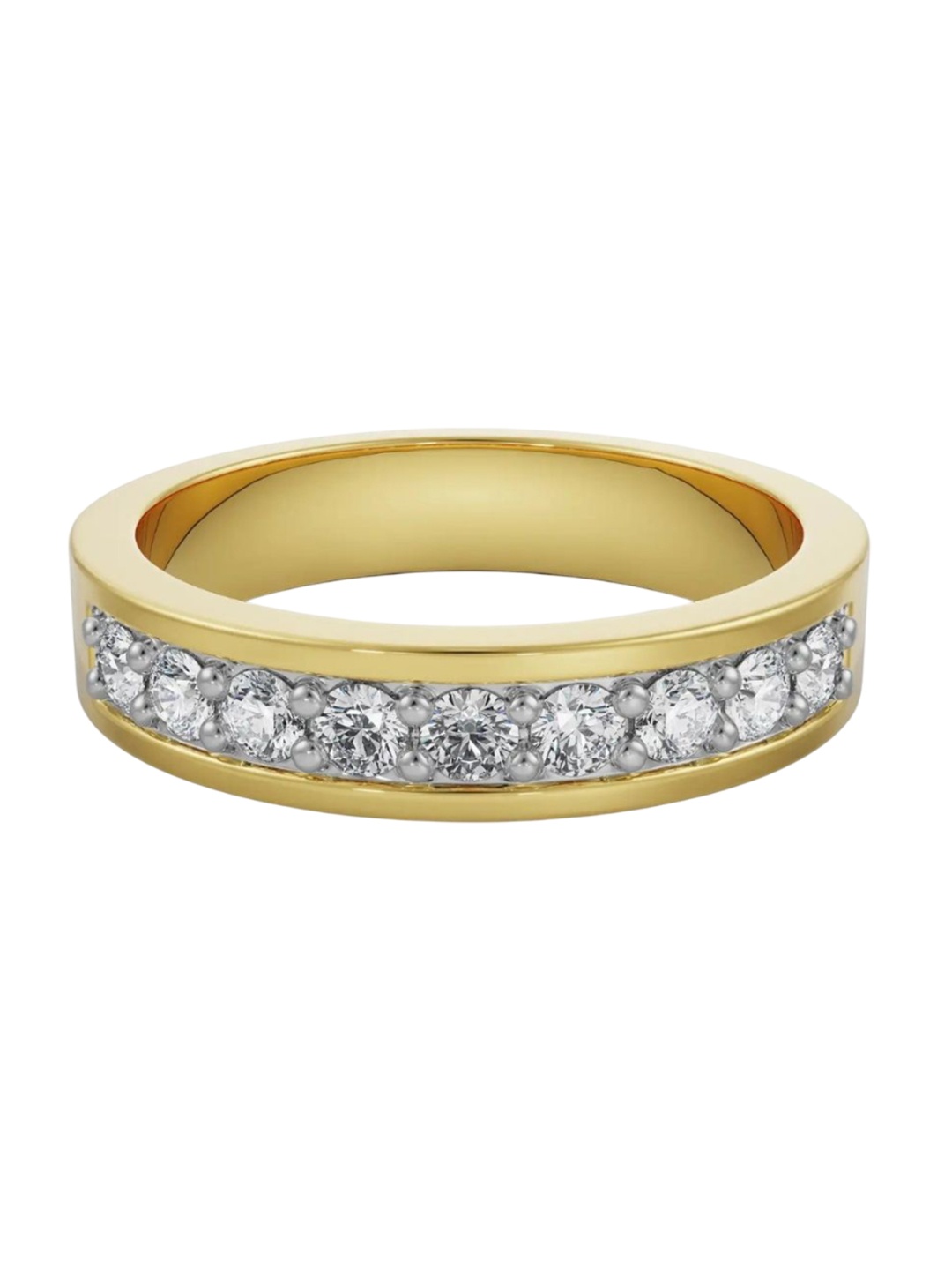 

Emori Sleek Row Diamond Band, Yellow