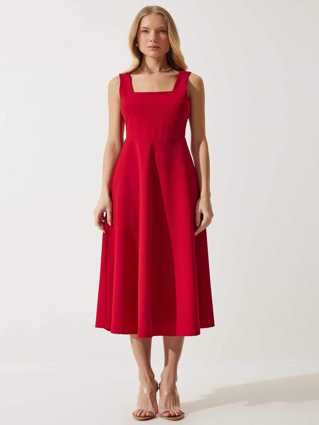

Happiness istanbul Fit & Flare Midi Dress, Na