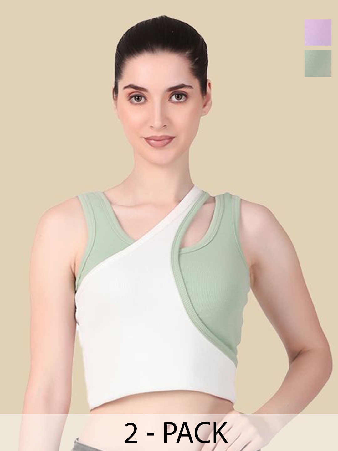 

Mast & Harbour Cotton Crop Top, Multi