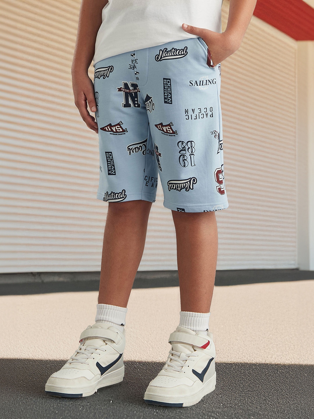 

max Boys Printed Shorts, Blue