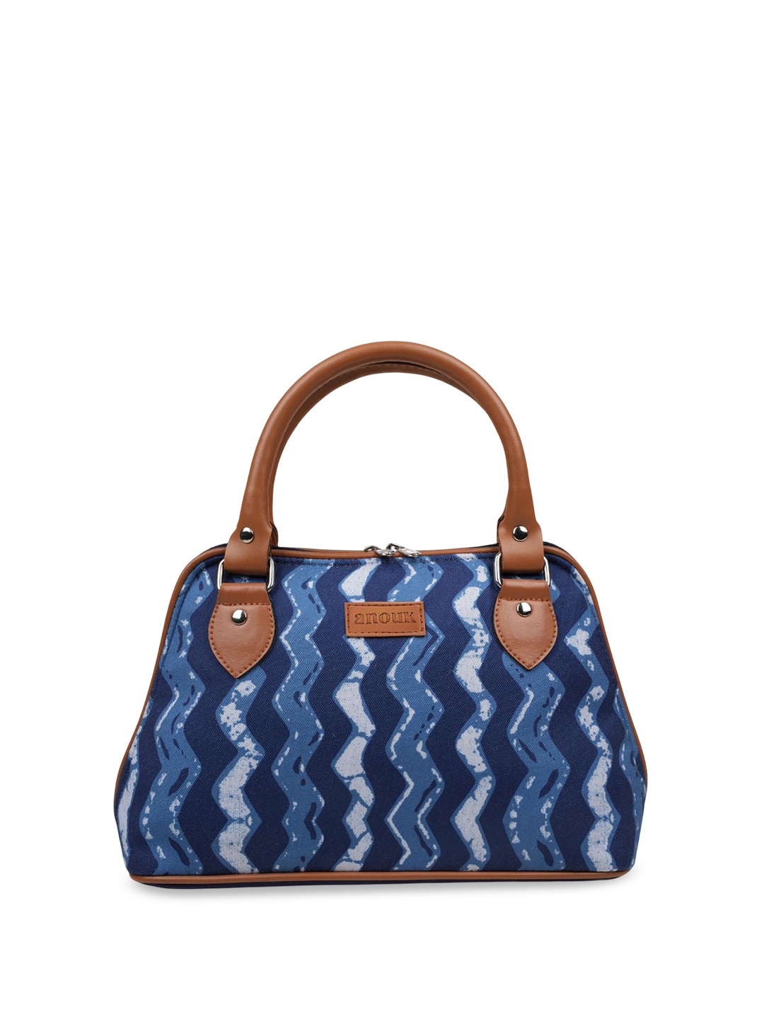 

Anouk Printed Shopper Handheld Bag, Navy blue